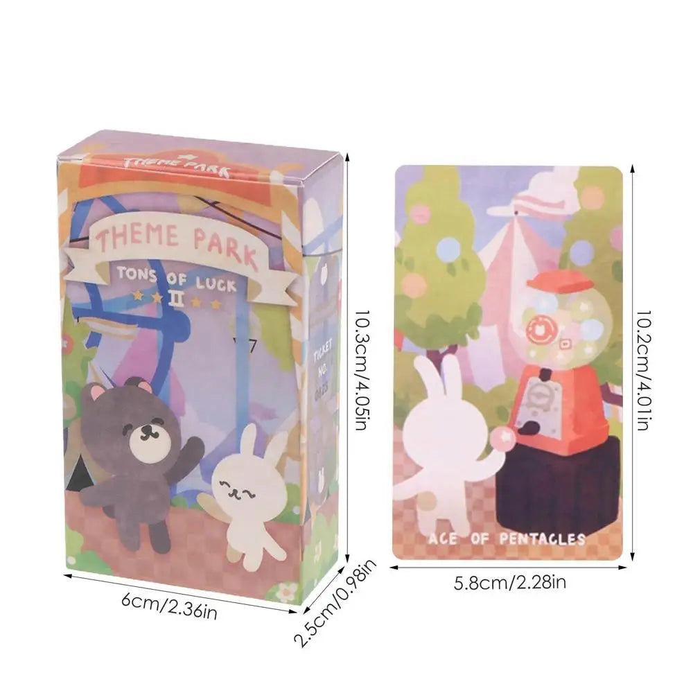 Theme Park Tarot Card Prophecy Divination Deck Family Party Board Game Fate Card Fortune Telling Game