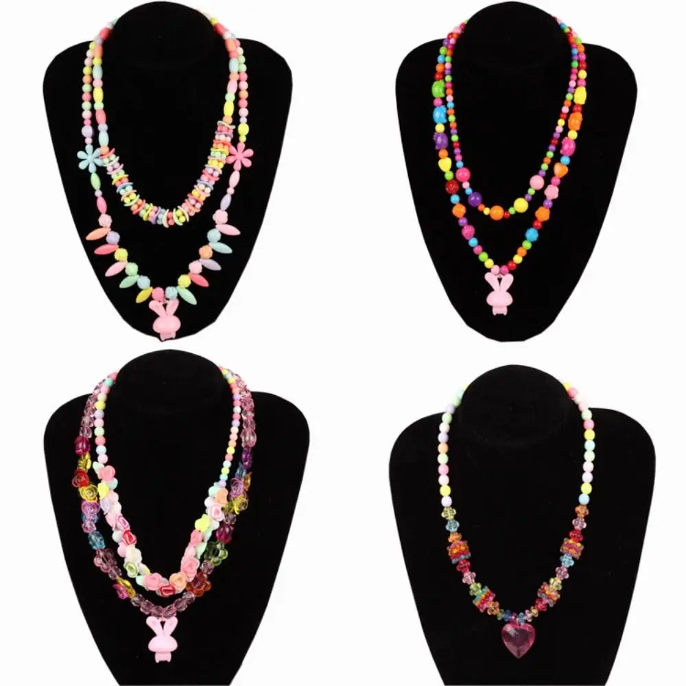 Arts Crafts DIY Handmade Beaded Kit Toy Jewelry Set Handmade Kit for Make Bracelets Beads Toys DIY Toy Kawaii
