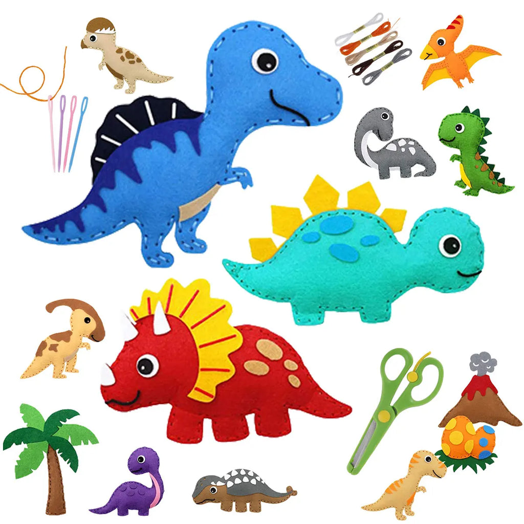 Sewing Crafts Kits Forest Creatures DIY Sewing Felt Plush Animals for Beginner Kids Educational Art Supplies Toy Craft Kit