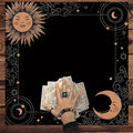 VIKAMA Tarot Starlight Tablecloth Sun and Moon Copper Pattern Mystic Totem Waterproof Divination Ritual Meditation Companion