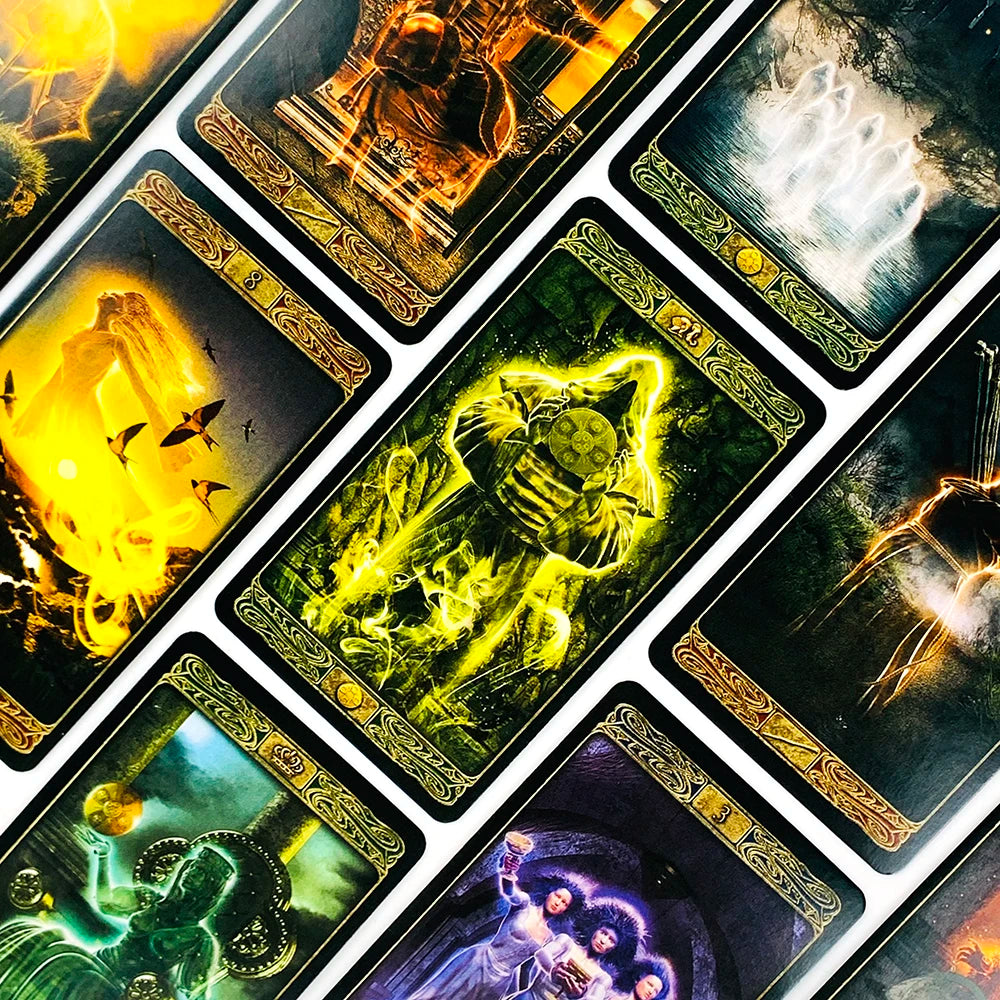 Tarot Cards A 78 Deck English Visions Fate Divination Edition Deck Borad Playing Games,Family Party Board Game Cards