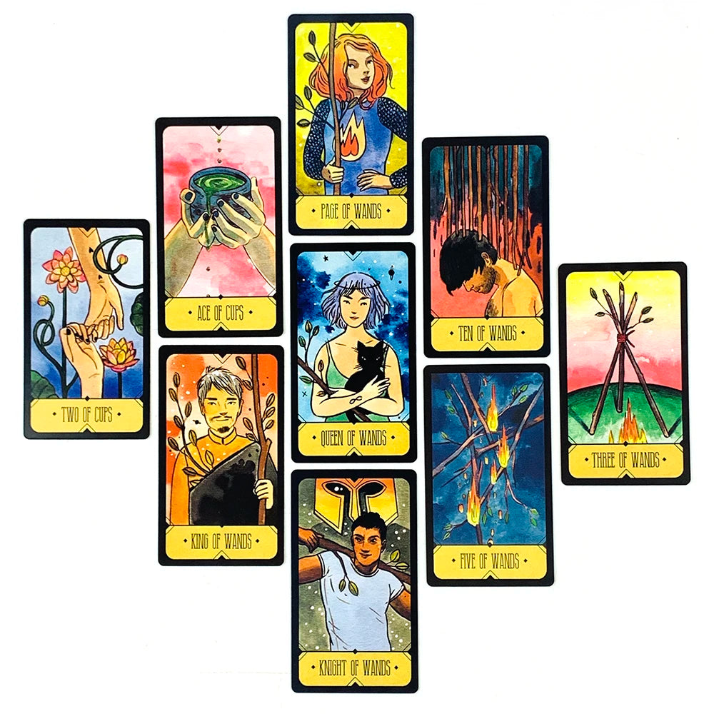 Tarot Cards A 78 Deck Oracle English Visions Divination Edition Board Playing Game Cards, Halloween and Christmas Gifts