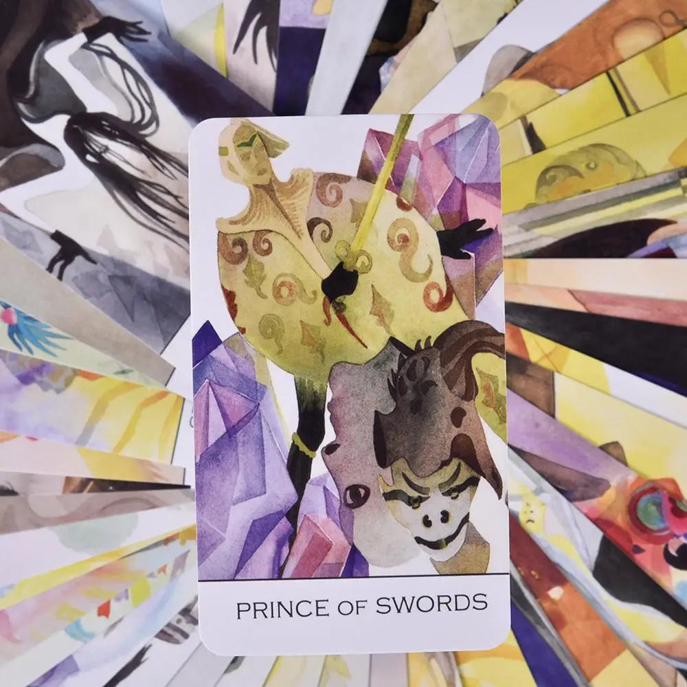 78-Card Deck Zillich Tarot With Paper Guidebook Colorful Ink Painting Style For Friends Entertainment Board Game