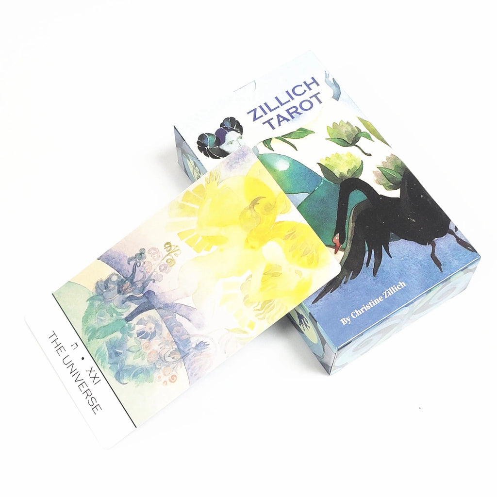 78-Card Deck Zillich Tarot With Paper Guidebook Colorful Ink Painting Style For Friends Entertainment Board Game