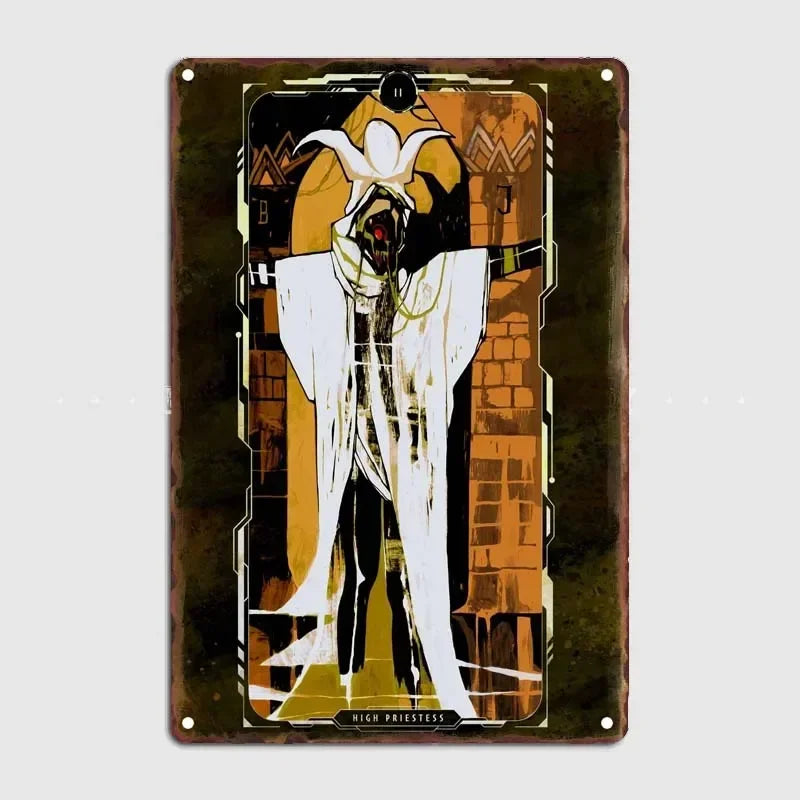 Tarot Cards Retro Vintage Metal Sign Decoration Wall Decor Cyberpunk Poster Bar Restaurant Cafe Game Room Garage Decoration H