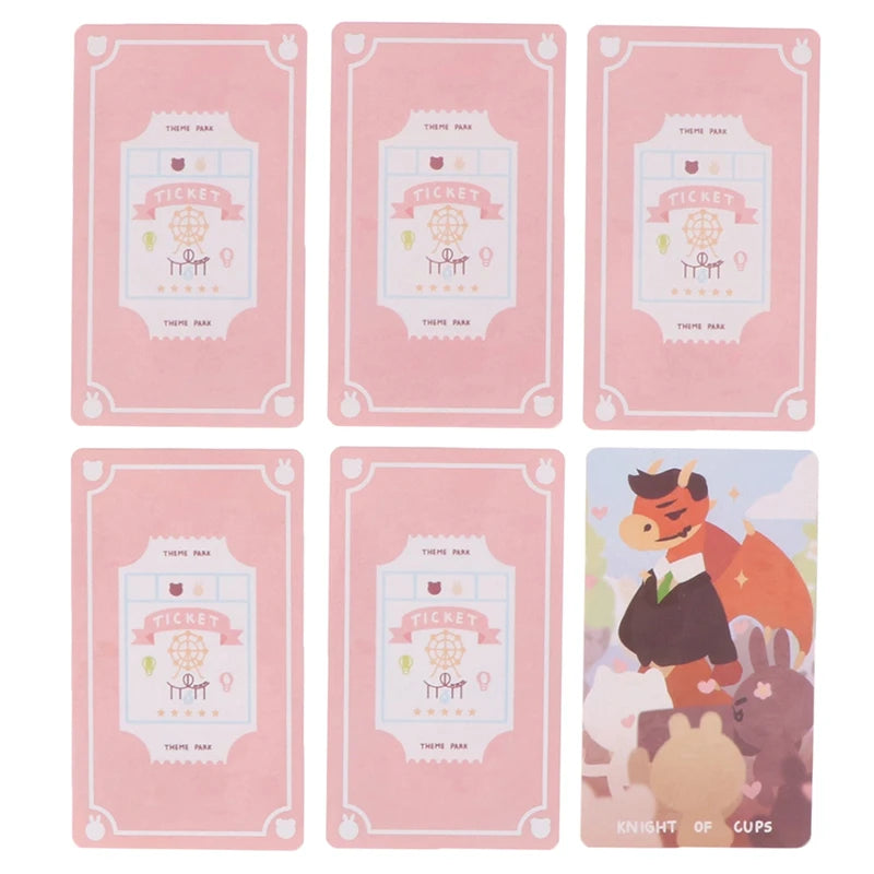 Theme Park Tarot Card Prophecy Divination Deck Family Party Board Game Fate Card Fortune Telling Game
