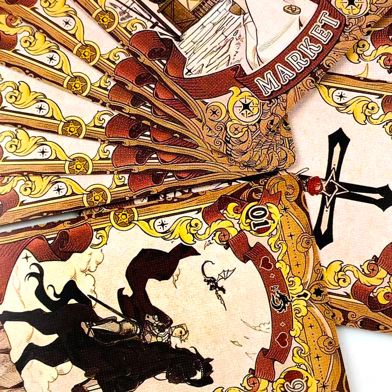 Cards Game 42 Pcs Beautifully Art Designed Board Games and Tarot Reading,Family Party Playing Games Halloween and Christmas Gift