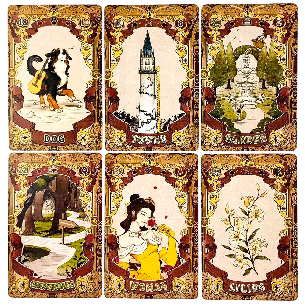 Cards Game 42 Pcs Beautifully Art Designed Board Games and Tarot Reading,Family Party Playing Games Halloween and Christmas Gift