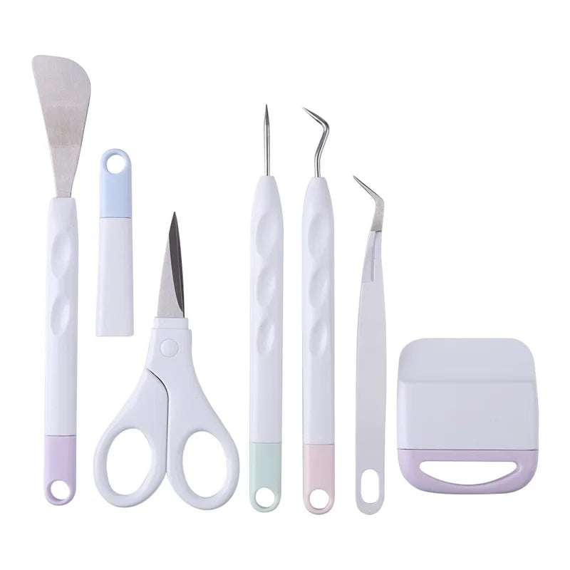 6pcs/set Craft Vinyl Weeding Tools Set Scrapbook DIY Silhouette Relief Carving Tool Kit For Cricut Maker Silhouettes Hand Tools