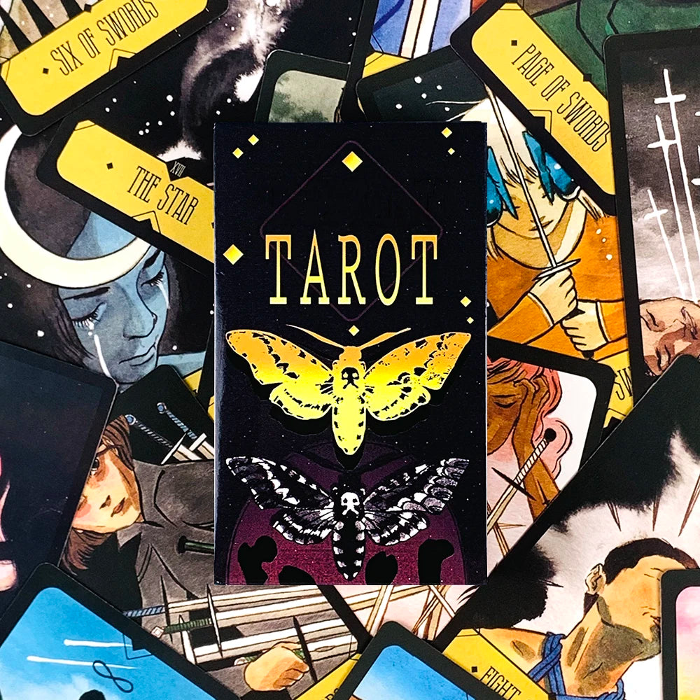 Tarot Cards A 78 Deck Oracle English Visions Divination Edition Board Playing Game Cards, Halloween and Christmas Gifts