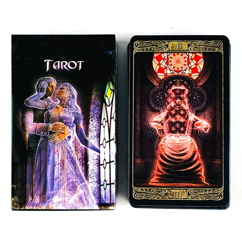 Tarot Cards A 78 Deck English Visions Fate Divination Edition Deck Borad Playing Games,Family Party Board Game Cards