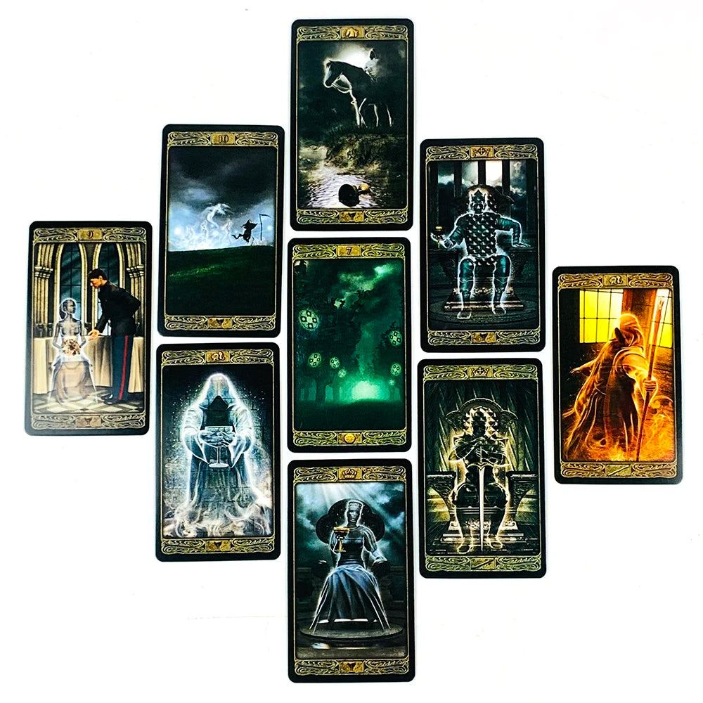 Tarot Cards A 78 Deck English Visions Fate Divination Edition Deck Borad Playing Games,Family Party Board Game Cards