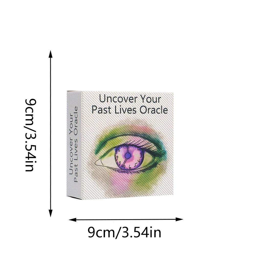 Uncover Your Past Life Oracle Deck Round Shape 87 Cards with PDF Guide Book Divination Oracle Cards Tarot Game