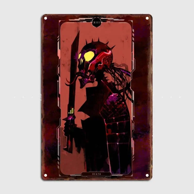 Tarot Cards Retro Vintage Metal Sign Decoration Wall Decor Cyberpunk Poster Bar Restaurant Cafe Game Room Garage Decoration H