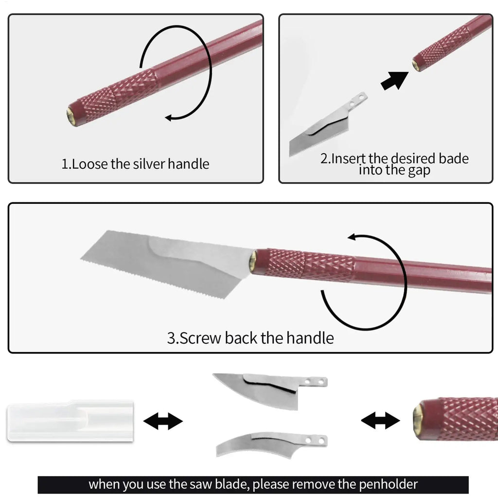 Model Craft Hand Saw Tool Kit with 4 Cutters Precision Hobby Saw for Handcrafted Woodworking Mini Hacksaw for DIY Modeling
