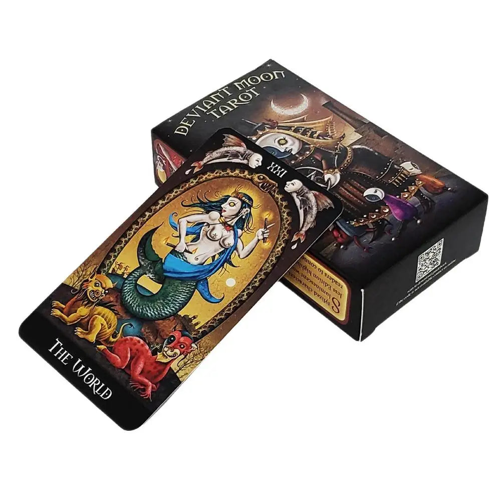 New Deviant Moon Tarot Cards English Version Fate Divination Board Games For Family Party Funny Playing
